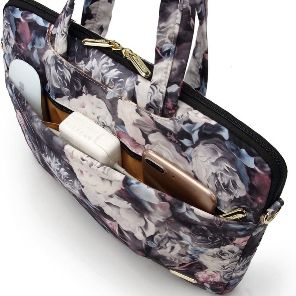 Laptop bag carrying case NWT abstract rose pattern - Picture 2 of 10
